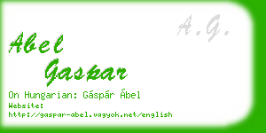 abel gaspar business card