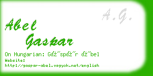 abel gaspar business card